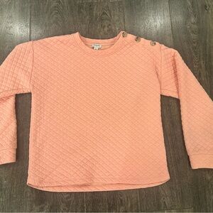 J. Crew Kids Peach Quilted Sweater